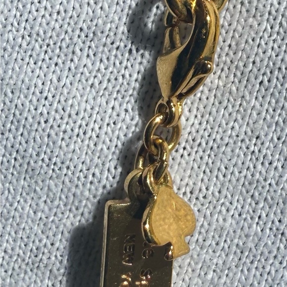 Kate Spade Long Gold Necklace with Canary Yellow & White Stones 💎 - Picture 7 of 13